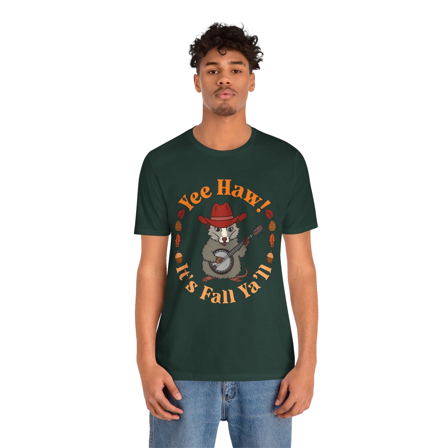 Yee Haw It’s Fall Y’all Shirt – Funny Possum Country Western Rodeo Tee