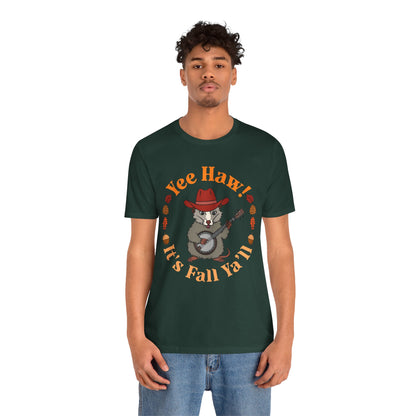 Yee Haw It’s Fall Y’all Shirt – Funny Possum Country Western Rodeo Tee