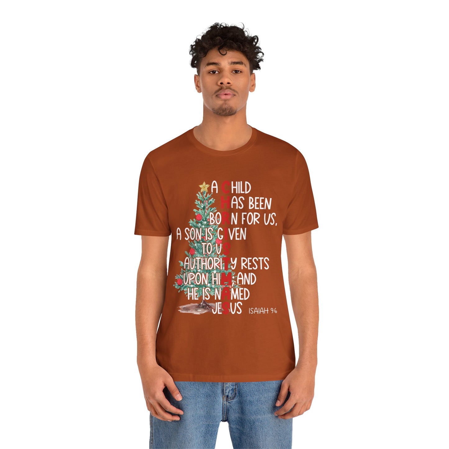 Christmas Jesus Mighty God Shirt – Isaiah 9:6 Christian Bible Verse Holiday Tee