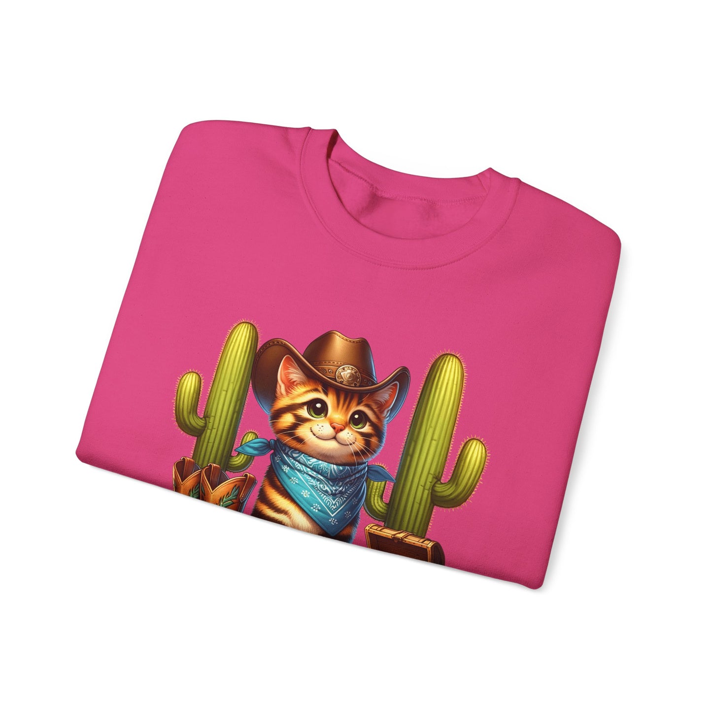 Meowdy Cowboy Cat Sweatshirt – Western Howdy Southern Country Cactus Pullover