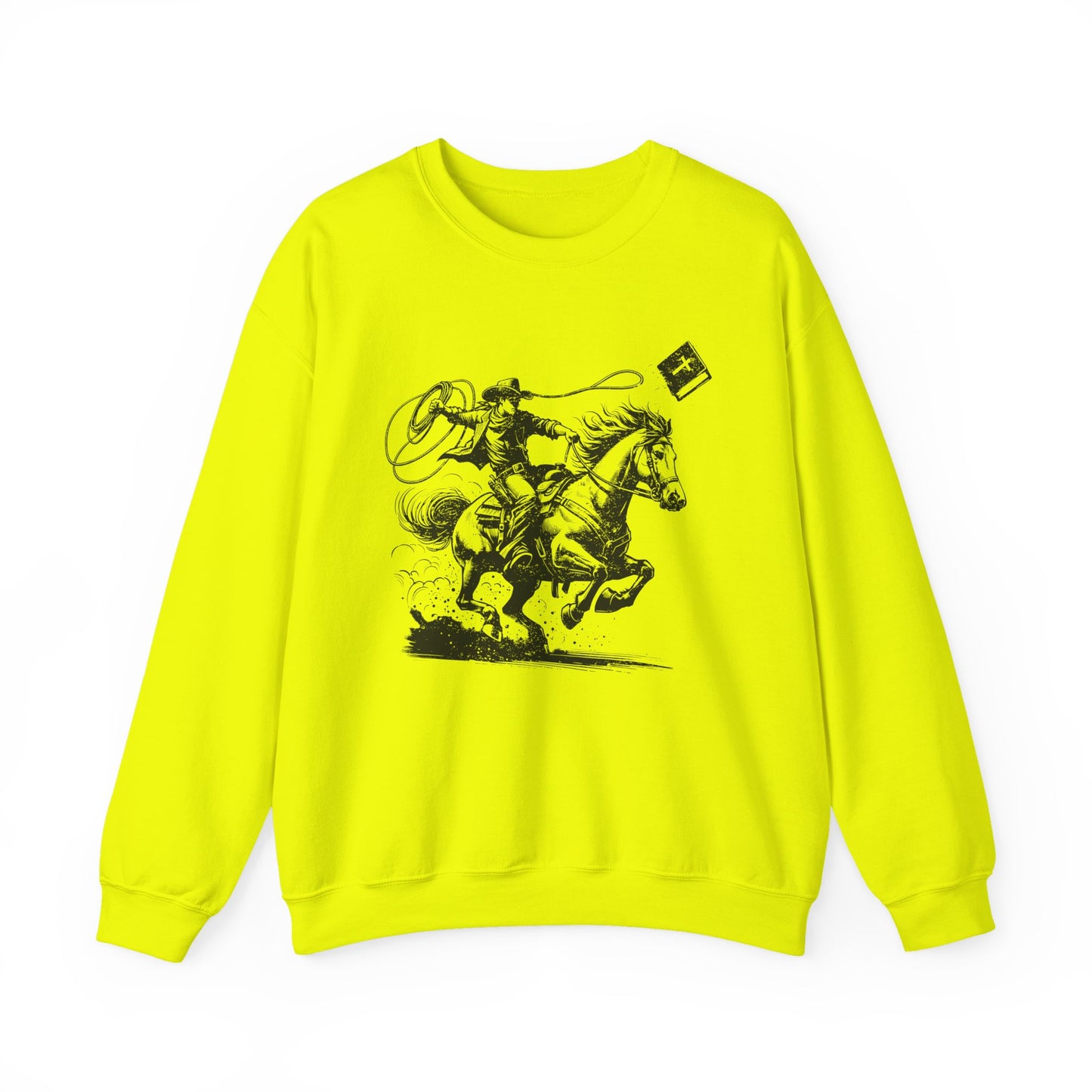 Retro Cowboy Riding Horse Sweatshirt – Christian Scripture Western Rodeo Pullover