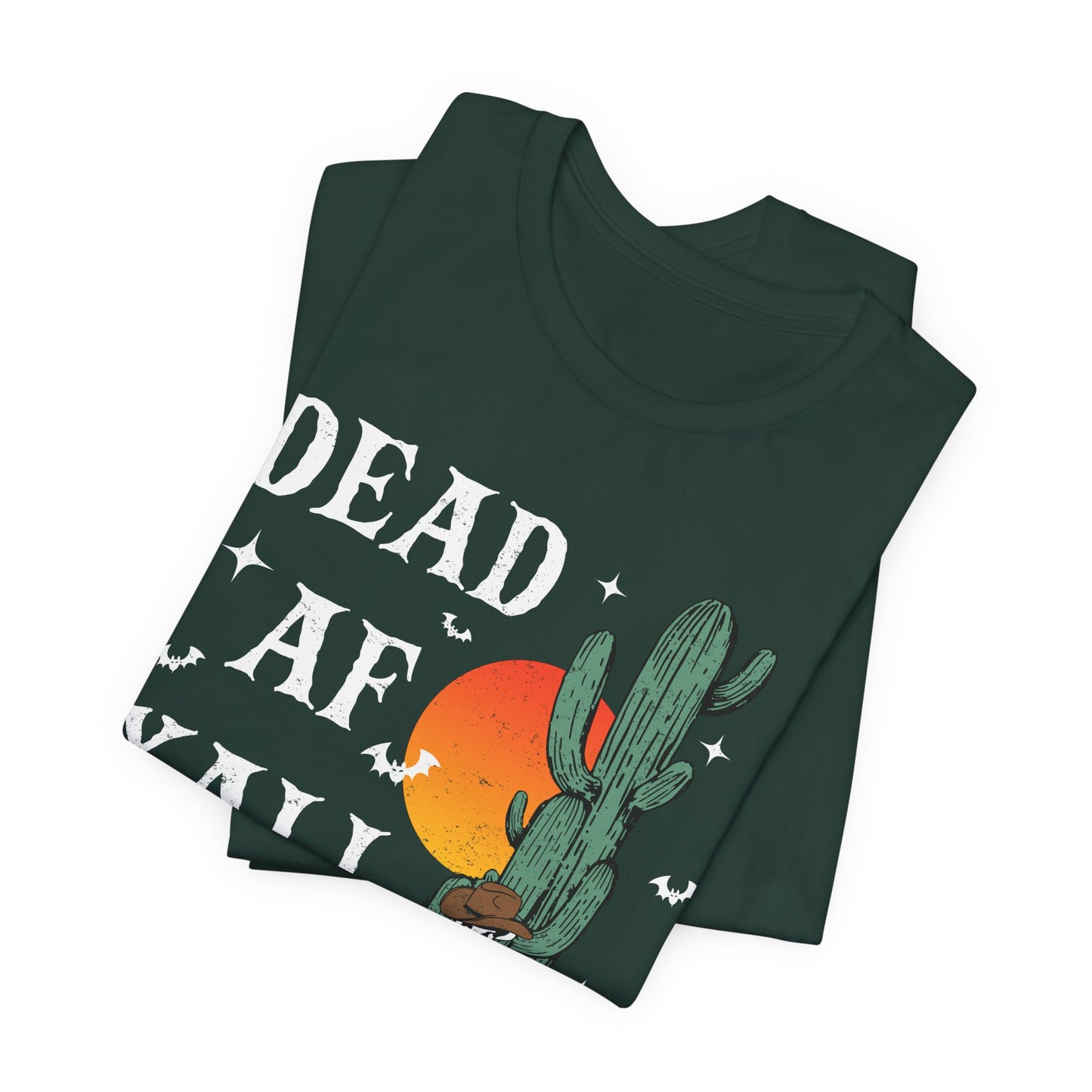 Dead AF Y’all Shirt – Western Skeleton Cowboy Spooky Halloween Tee