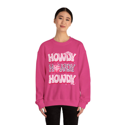 Disco Howdy Cowgirl Sweatshirt – Pink Leopard Western Rodeo Country Pullover