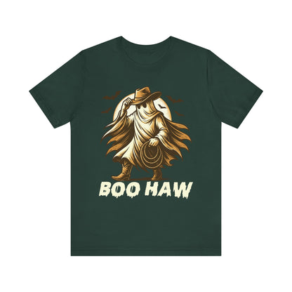 Boo Haw Shirt Ghost Cowboy Western Halloween Tee, Funny Rodeo Spirit Fall Outfit