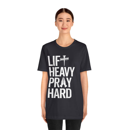 Lift Heavy Pray Hard Cross Nails Trendy Christ Gym Vintage T-Shirt