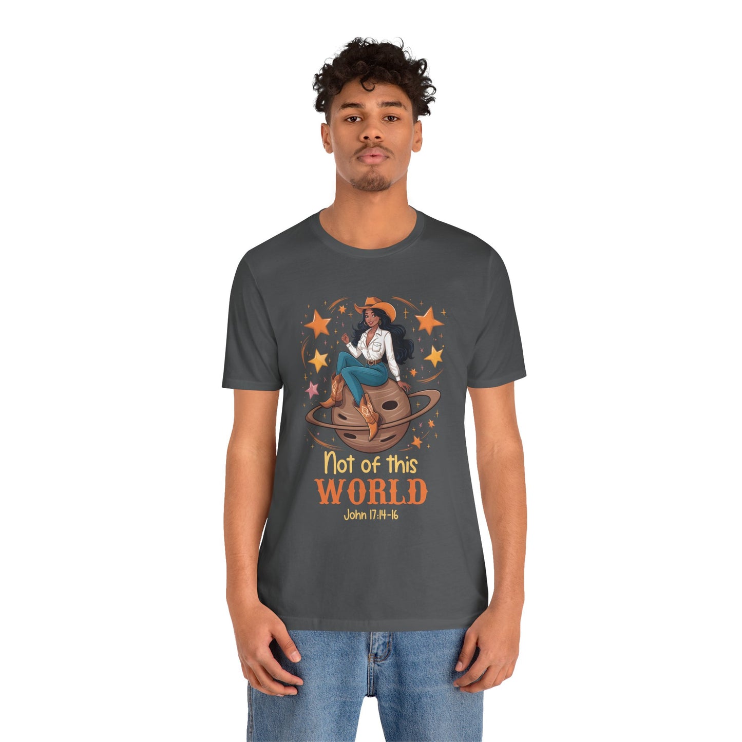 Not of This World Shirt – Cosmic Cowgirl Christian Melanin Texas Tee