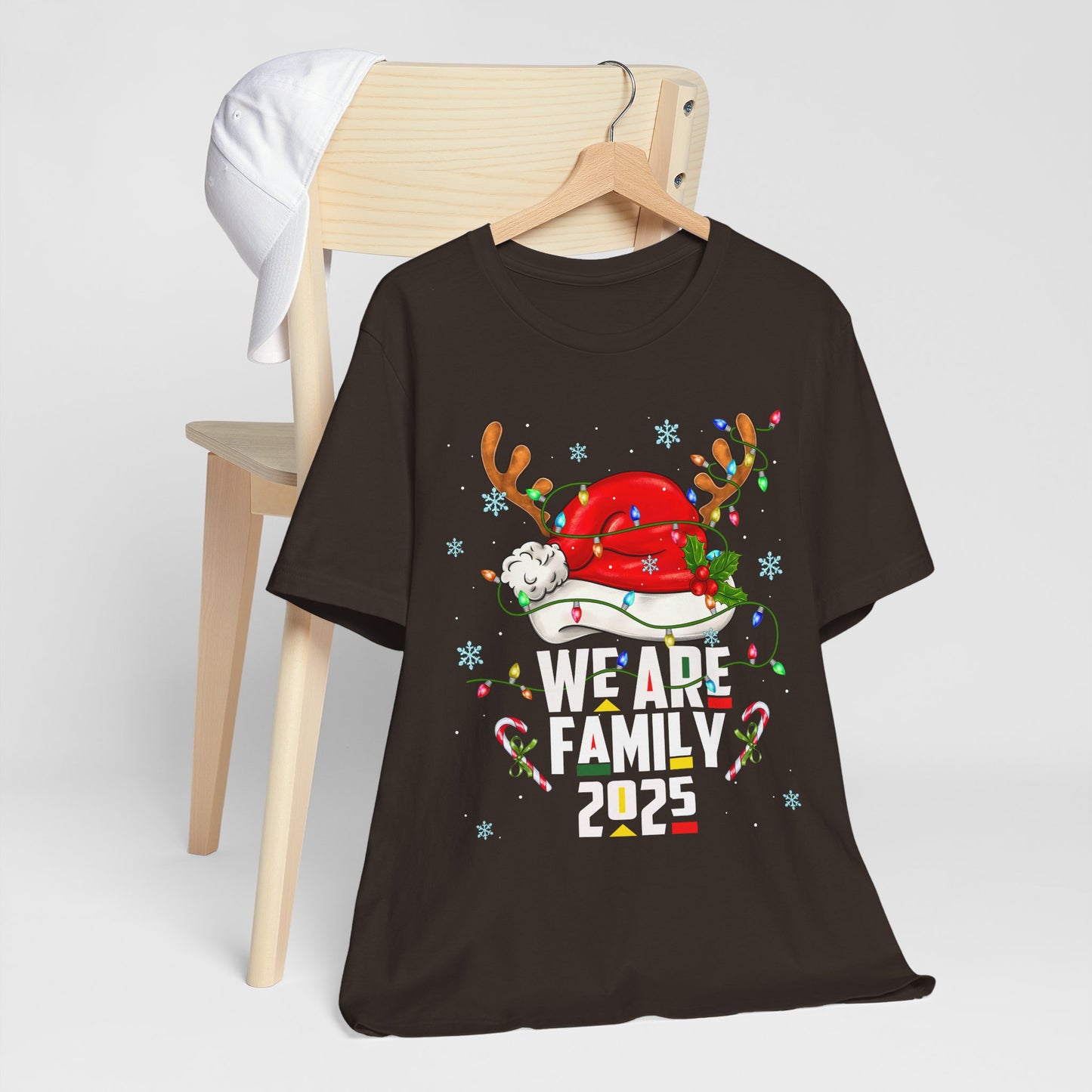 We Are Family 2025 Shirt – Afro Christmas Tree & Santa Matching Black Family Tee