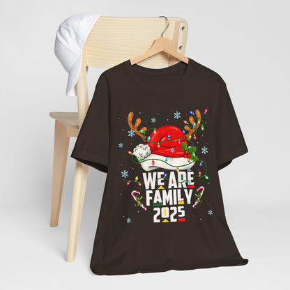 We Are Family 2025 Shirt – Afro Christmas Tree & Santa Matching Black Family Tee