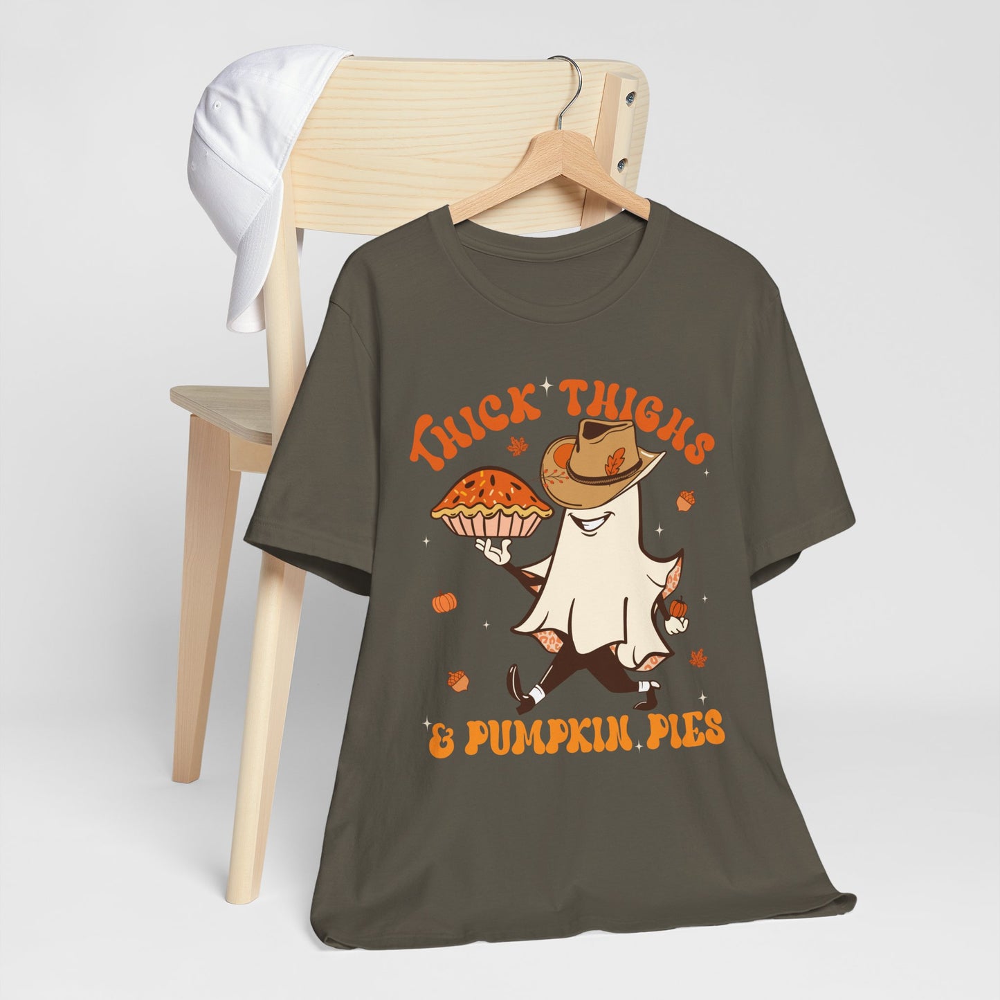 Thick Thighs Pumpkin Pies Shirt – Funny Howdy Ghost Western Halloween Tee