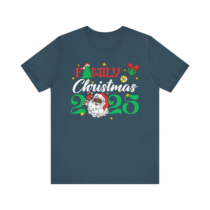 Family Christmas 2025 Shirt – Black Santa Afrocentric Matching Holiday Tee