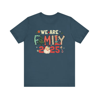 Vintage We Are Family Christmas Shirt – Retro Santa & Tree Matching Holiday Tee