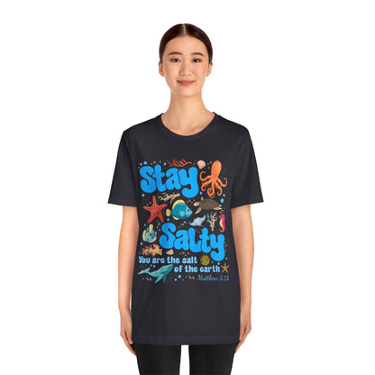 Stay Salty Shirt – Matthew 5:13 Christian Faith Ocean Kids Teachers Tee