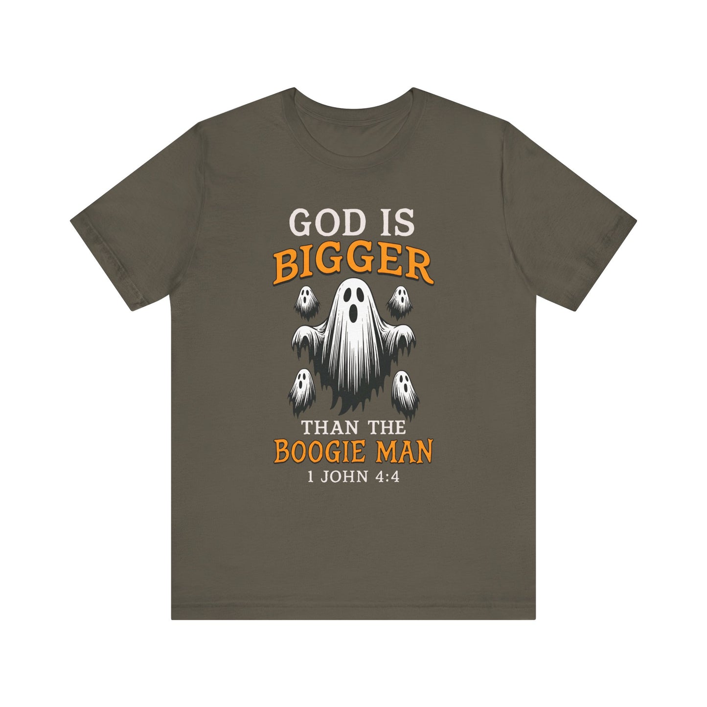 God Is Bigger Than the Boogie Man Shirt – Christian Ghost Halloween Faith Tee
