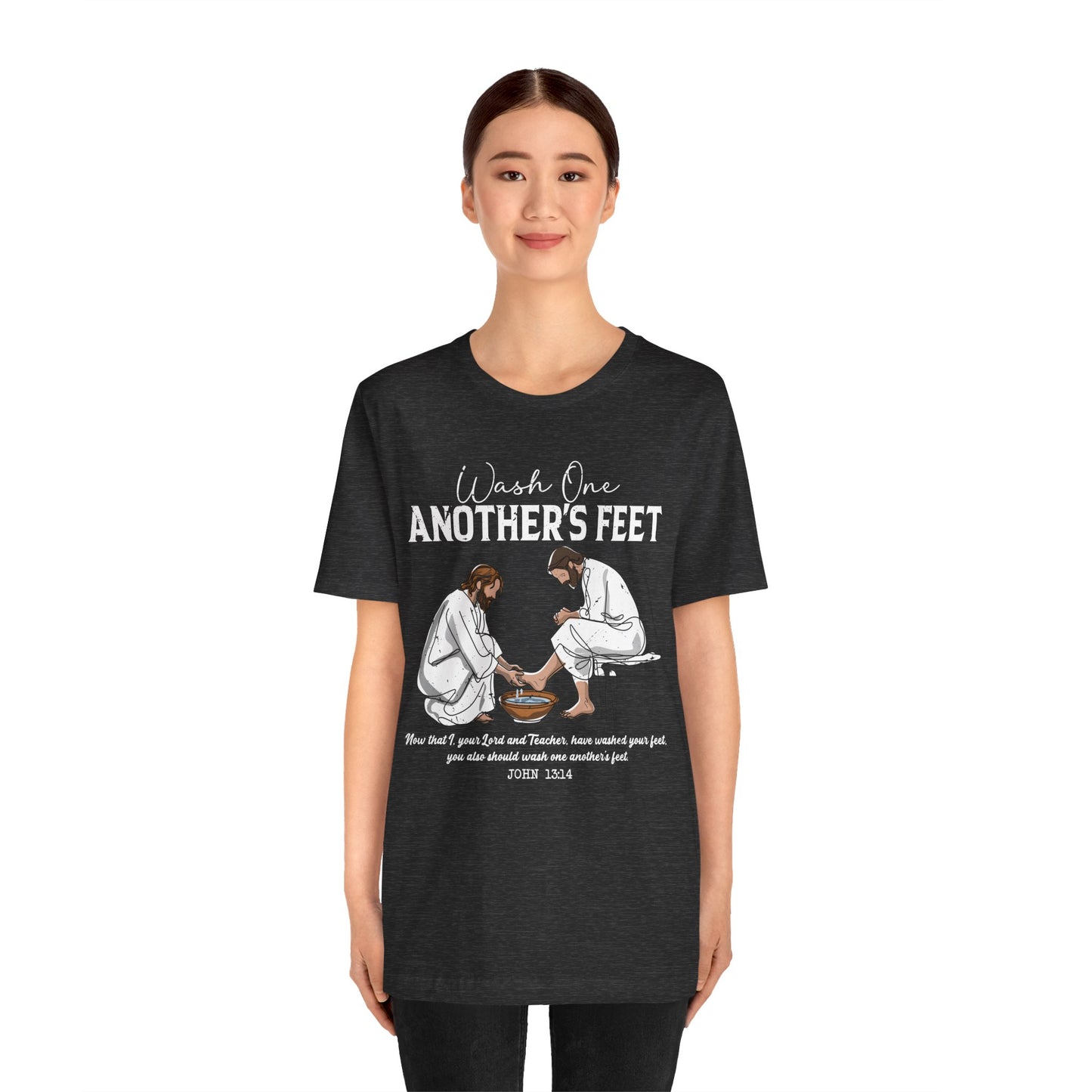 Wash One Another’s Feet Shirt – John 13:14 Christian Servant Heart Tee