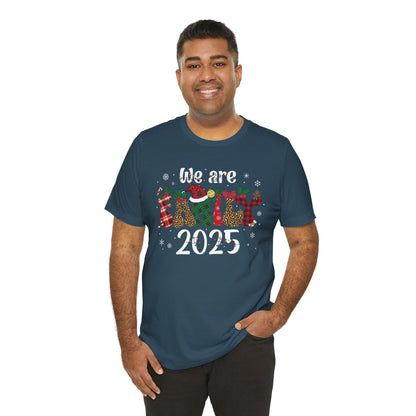 Retro Groovy We Are Family Christmas Shirt – Funky Reindeer Matching Holiday Tee