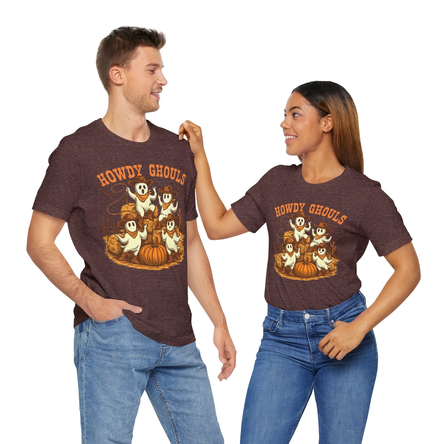 Howdy Ghouls Shirt – Cute Ghost Cowboy Halloween Tee, Western Rodeo Texas Fall Outfit