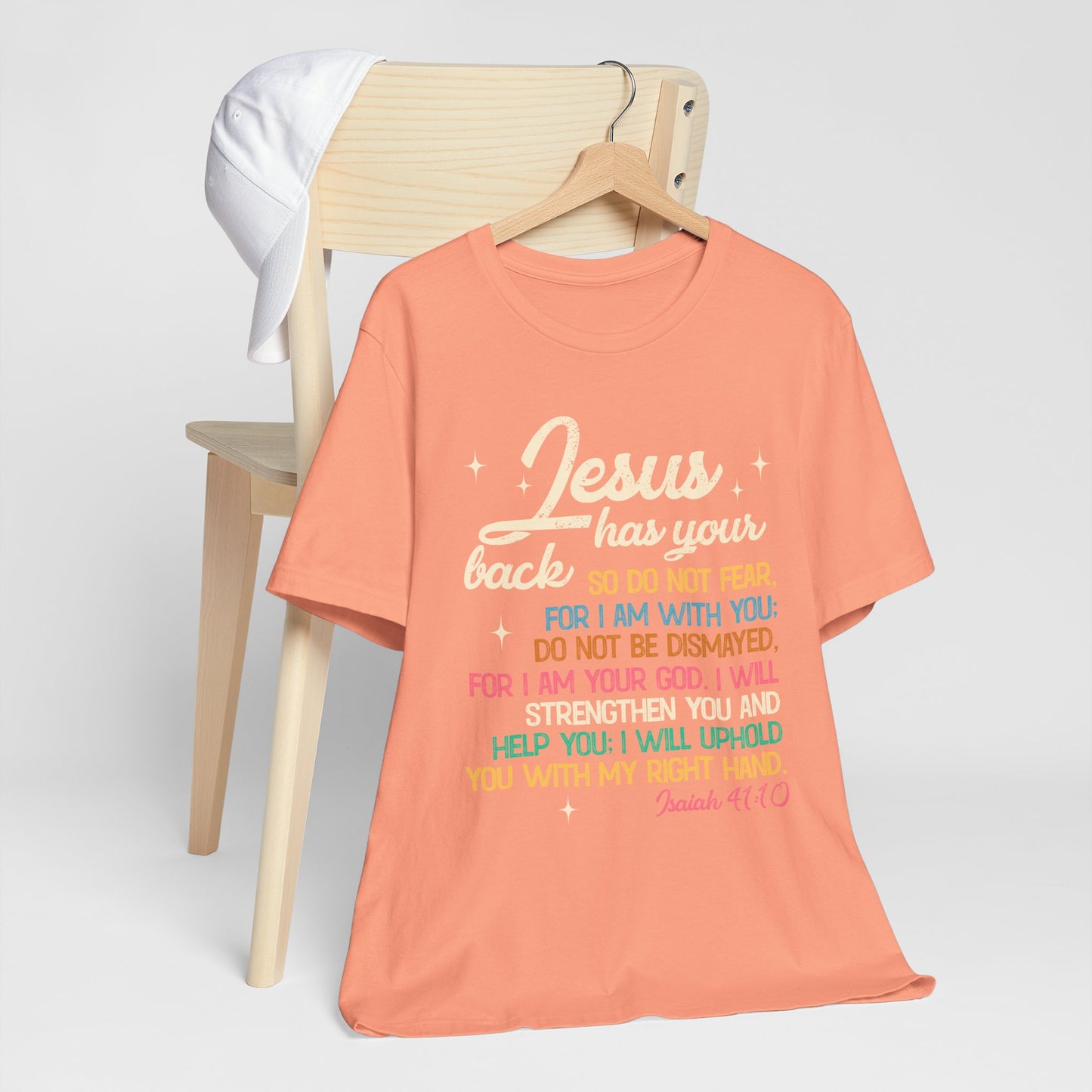 Jesus Has Your Back Shirt – Christian Bible Verse Encouraging Faith Scripture Tee