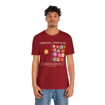 Your Plan God’s Plan Shirt – Isaiah 55:8-9 Bible Verse Christian Floral Tee