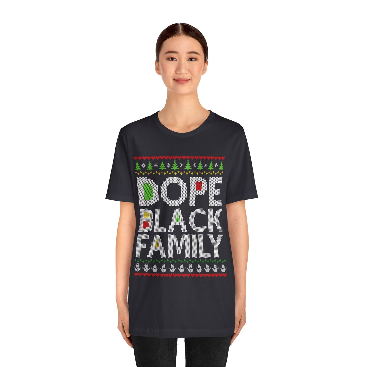 Dope Black Family Ugly Christmas Sweater – Afrocentric Holiday Shirt, Funny Matching Christmas Tee for Proud Black Families