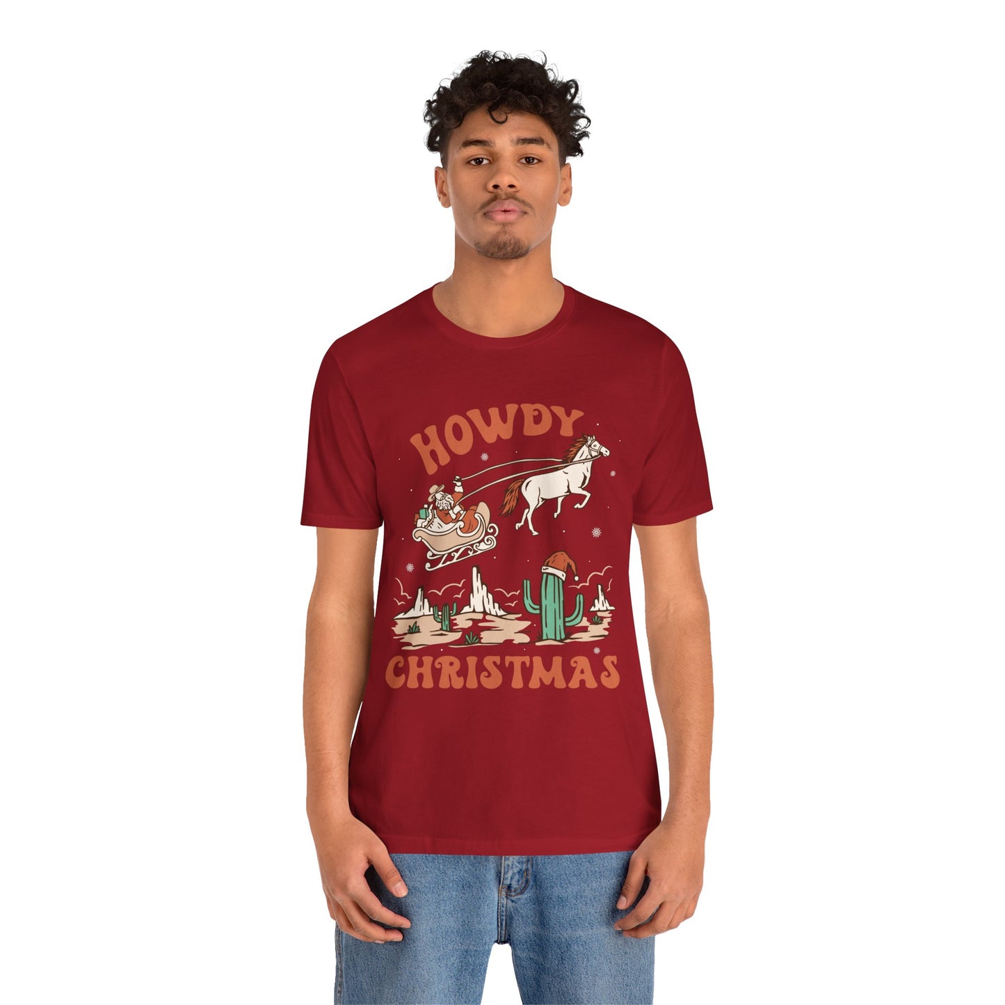 Howdy Christmas Shirt – Vintage Cowboy Santa on Horse Retro Western Holiday Tee