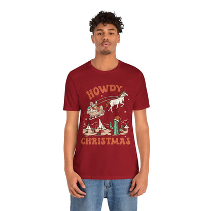 Howdy Christmas Shirt – Vintage Cowboy Santa on Horse Retro Western Holiday Tee