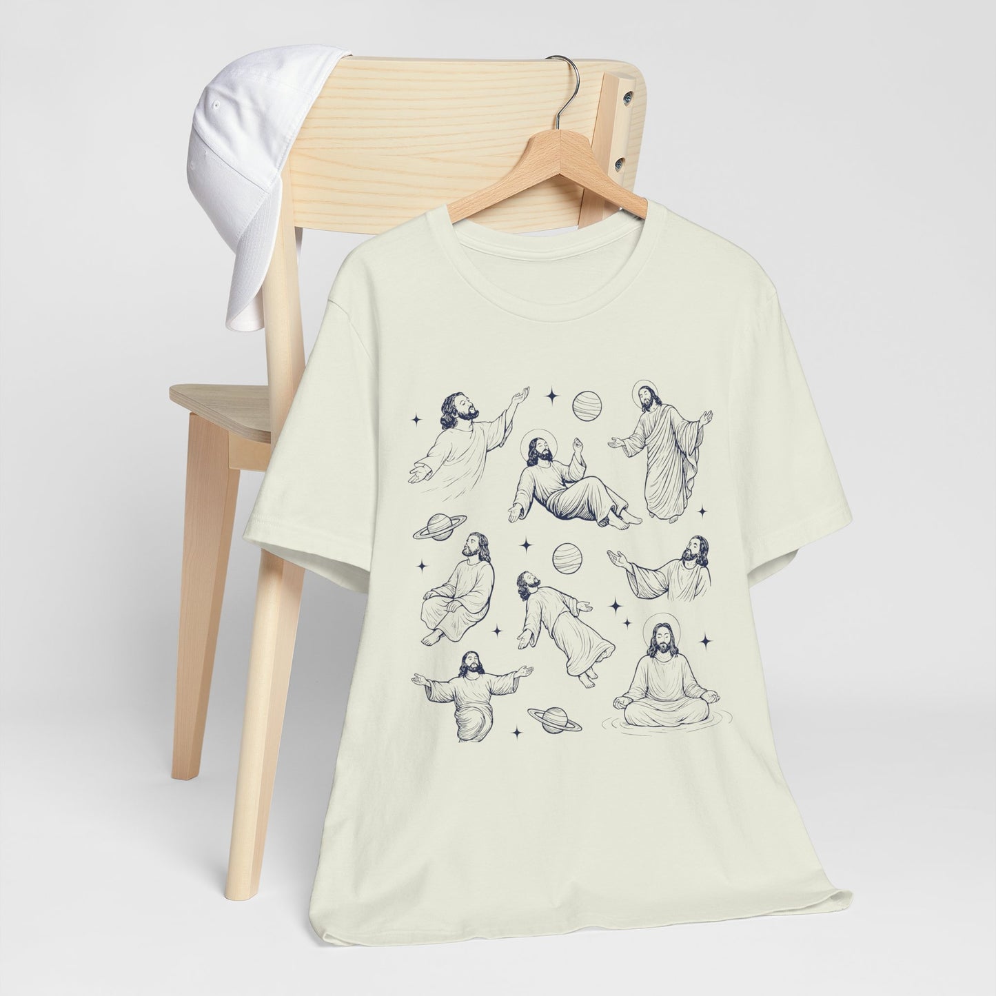 Floating Jesus Space Shirt – Funny Faith Christian Galaxy Jesus Tee