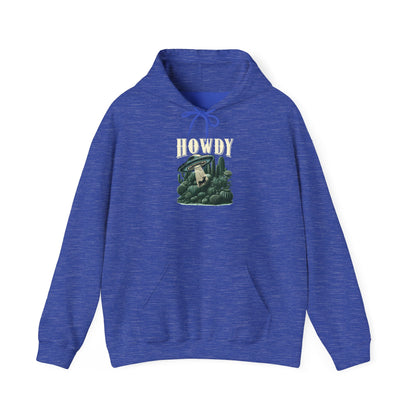 Howdy Cow Abduction Hoodie – Western UFO Rodeo Cactus Desert Texas Pullover
