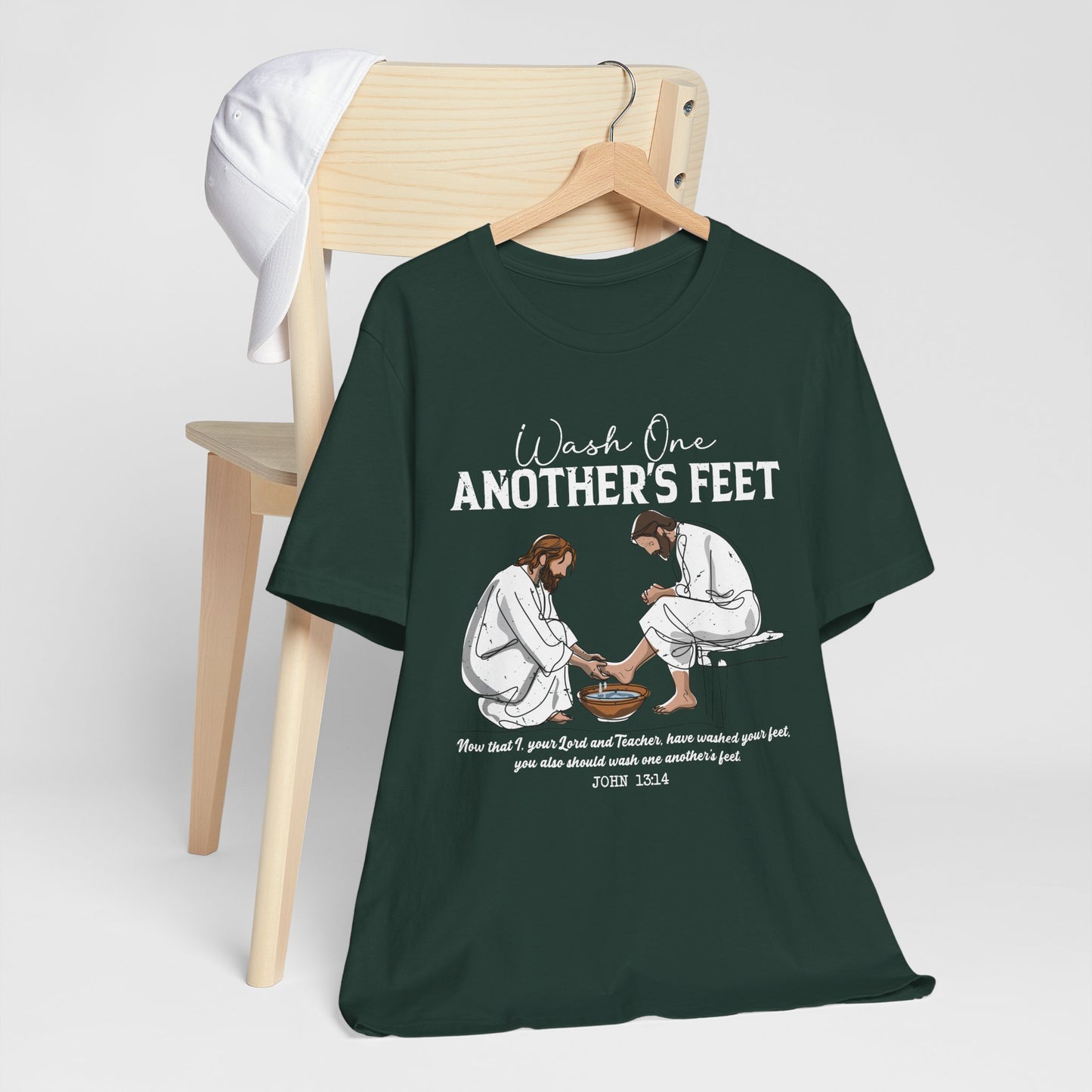 Wash One Another’s Feet Shirt – John 13:14 Christian Servant Heart Tee