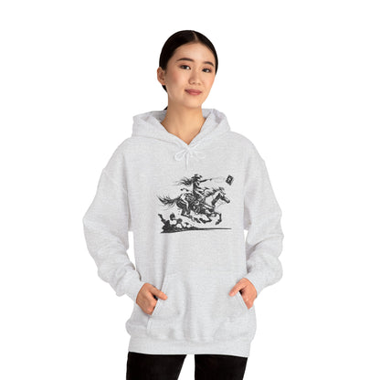 Cowgirl Riding Horse Hoodie – Christian Scripture Western Rodeo Texas Pullover