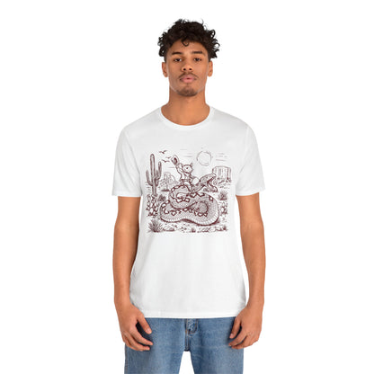 Cowboy Mouse Riding Rattlesnake Shirt – Funny Wild West Rodeo Tee
