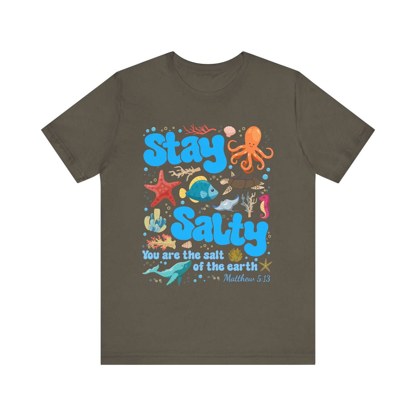 Stay Salty Shirt – Matthew 5:13 Christian Faith Ocean Kids Teachers Tee