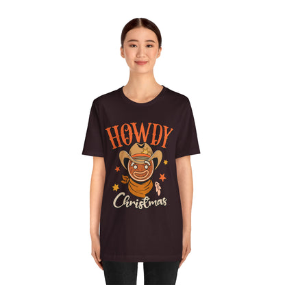 Christmas Howdy Cowboy Gingerbread Shirt – Funny Retro Western Holiday Pajama Tee