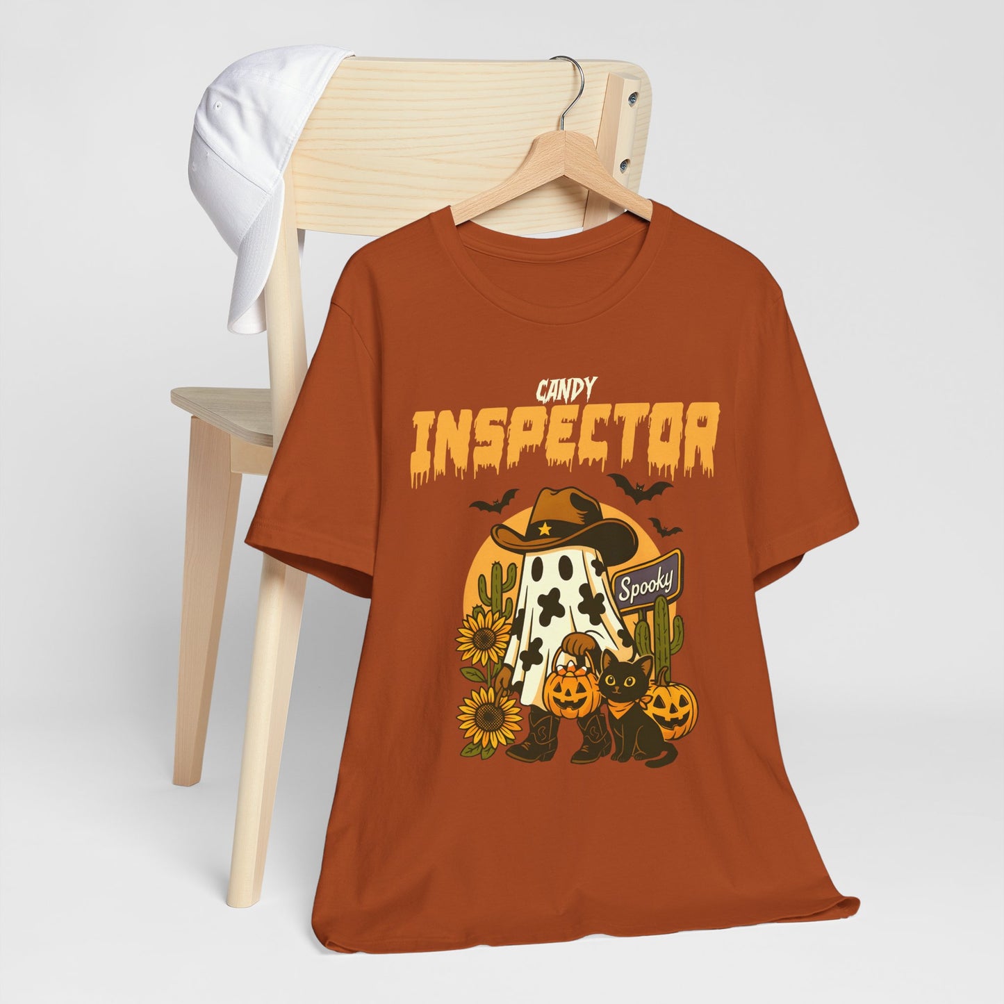 Candy Inspector Shirt – Western Ghost Cowboy Halloween Trick-or-Treat Tee