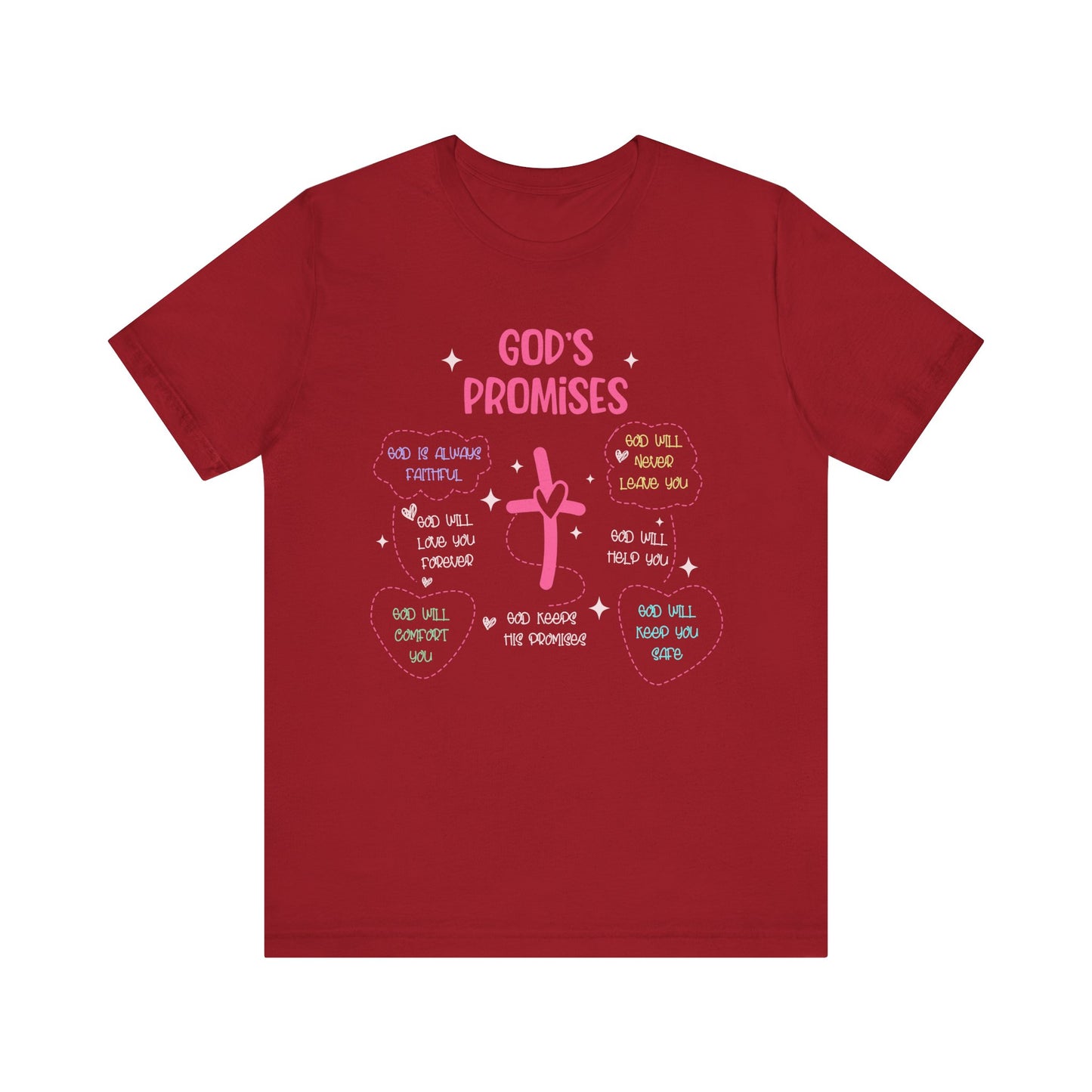 God’s Promise Shirt – Christian Rainbow Cross Bible Verse Faith Scripture Tee