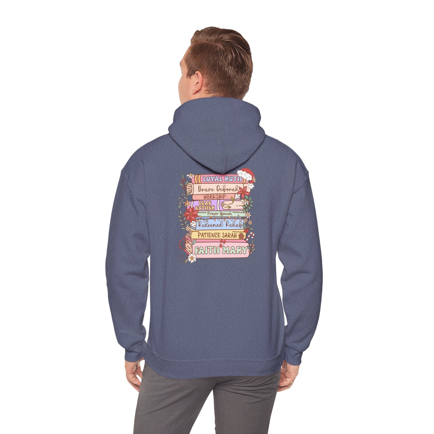 Christmas Bible Verse Hoodie – Christian Book Flowers Jesus Faith Pullover