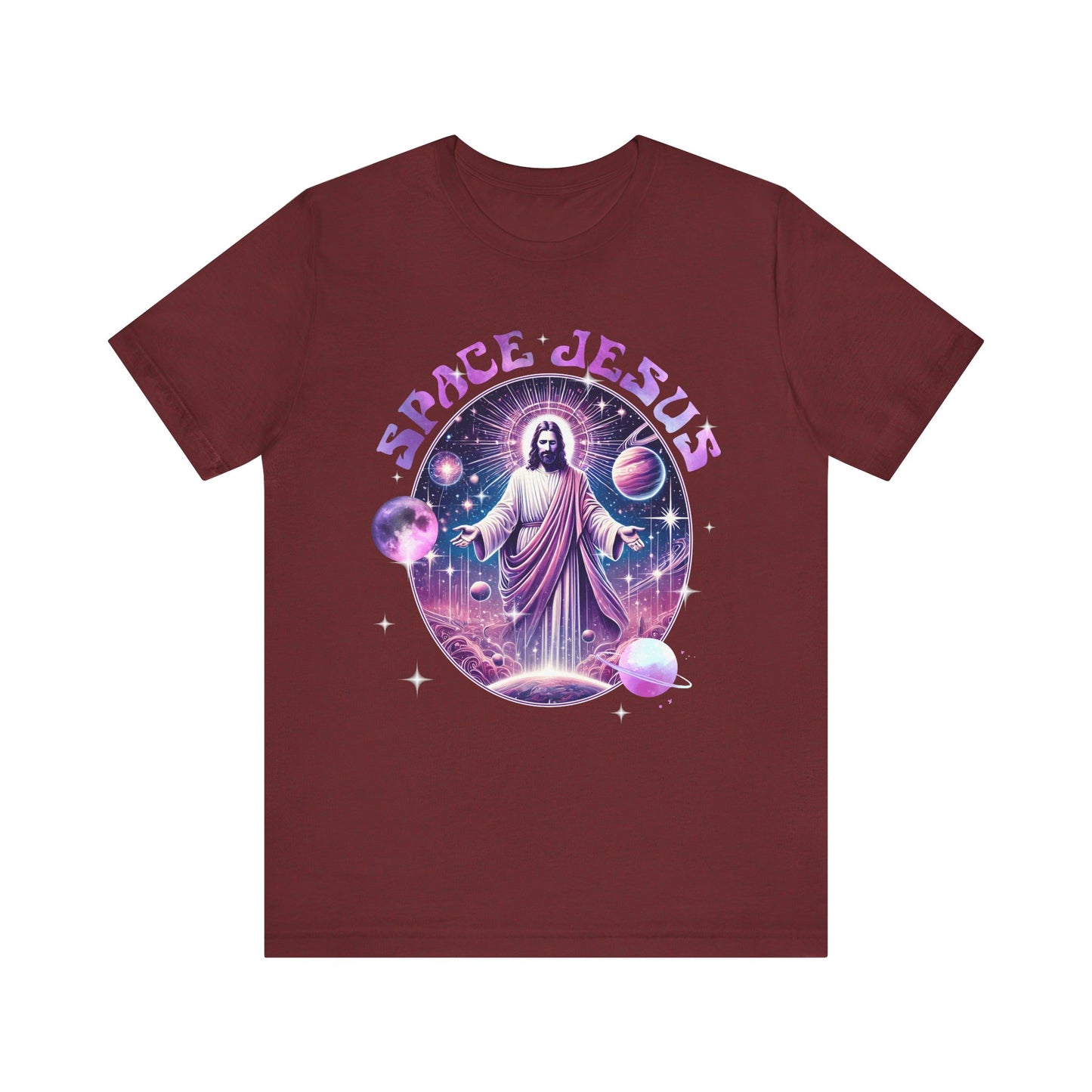 Space Jesus Galaxy Shirt – Cosmic Christian Planet Faith Graphic Unisex Tee