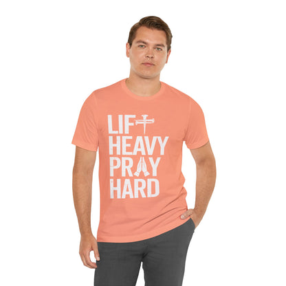 Lift Heavy Pray Hard Cross Nails Trendy Christ Gym Vintage T-Shirt