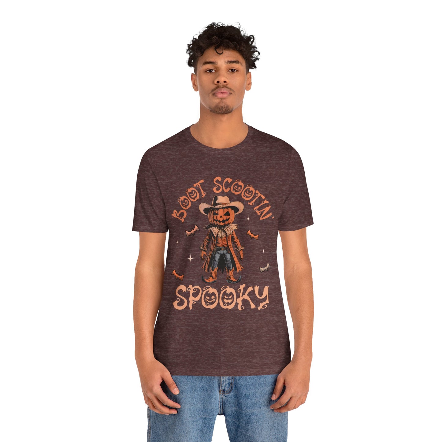 Boot Scootin’ Spooky Shirt – Funny Cowboy Pumpkin Head Western Halloween Tee