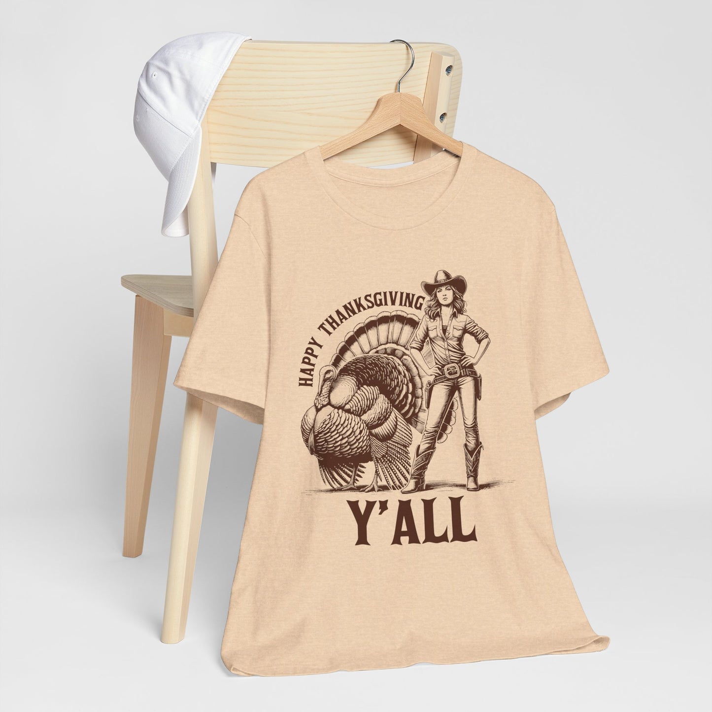 Happy Thanksgiving Y’all Shirt – Western Cowgirl Turkey Country Rodeo Tee