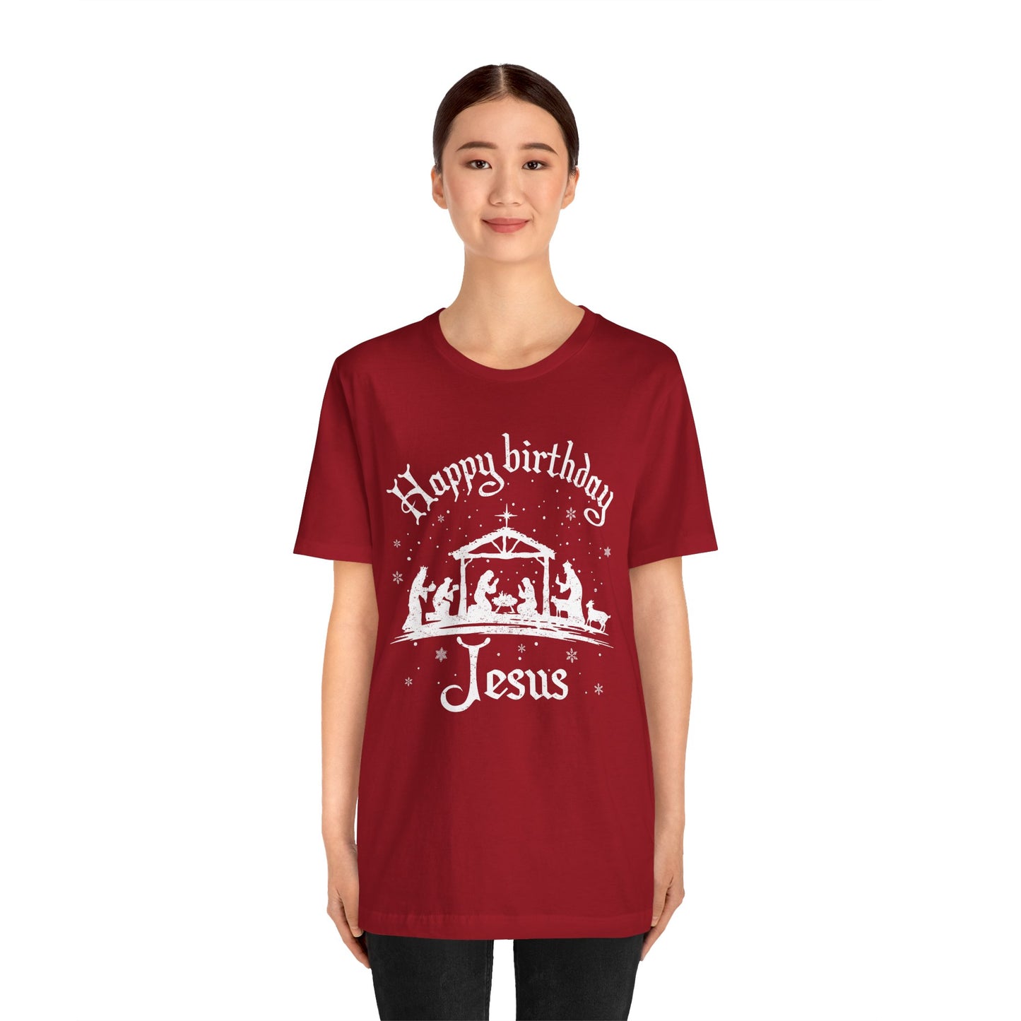 Happy Birthday Jesus Shirt – Christian Nativity Faith-Focused Christmas Tee