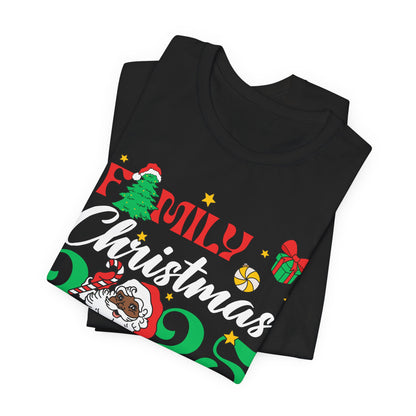 Family Christmas 2025 Shirt – Black Santa Afrocentric Matching Holiday Tee