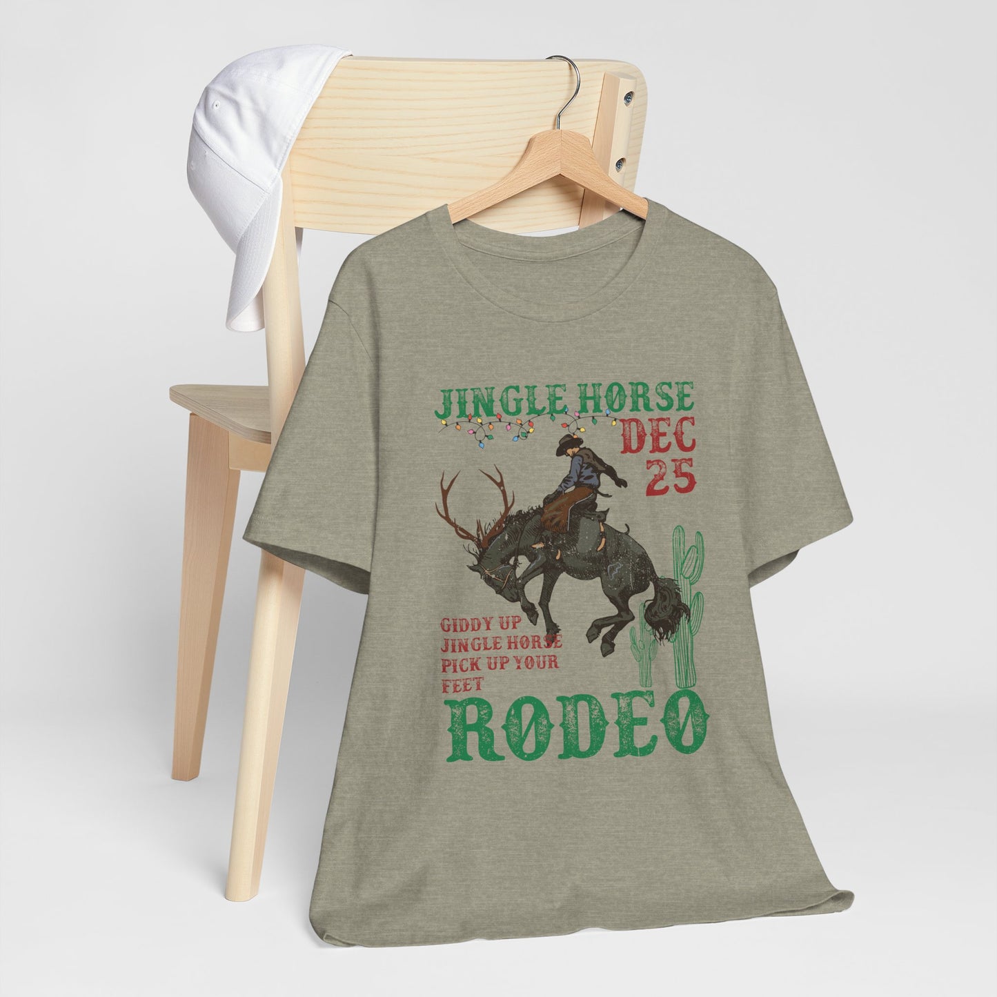 Giddy Up Jingle Horse Shirt – Western Rodeo Howdy Christmas Holiday Tee