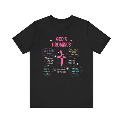 God’s Promise Shirt – Christian Rainbow Cross Bible Verse Faith Scripture Tee