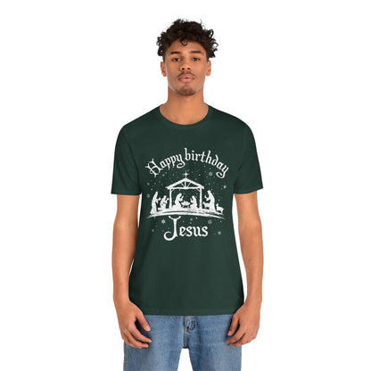 Happy Birthday Jesus Shirt – Christian Nativity Faith-Focused Christmas Tee