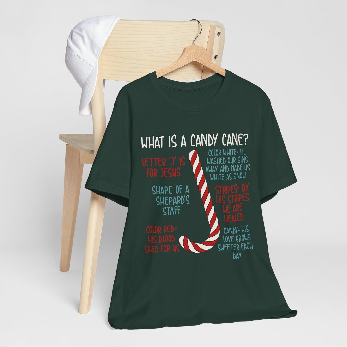 Candy Cane Christmas Christian Shirt – Believe Faith God Holiday Tee