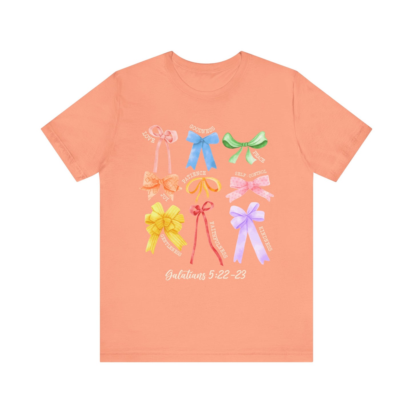 Christian Bow Shirt – Bible Verse Spirit Joy Peace Patience Kindness Tee