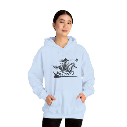 Cowgirl Riding Horse Hoodie – Christian Scripture Western Rodeo Texas Pullover