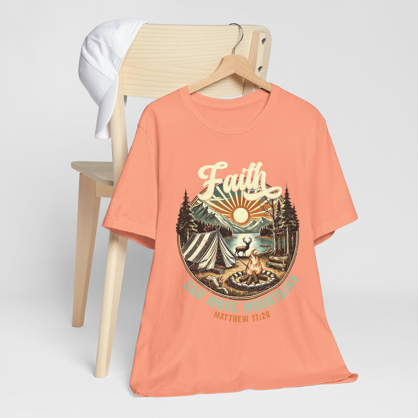 Faith Can Move Mountains Shirt – Matthew 17:20 Retro Christian Jesus Tee