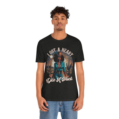 Heart Like A Truck Shirt – Black Cowgirl Christian Desert Western Tee