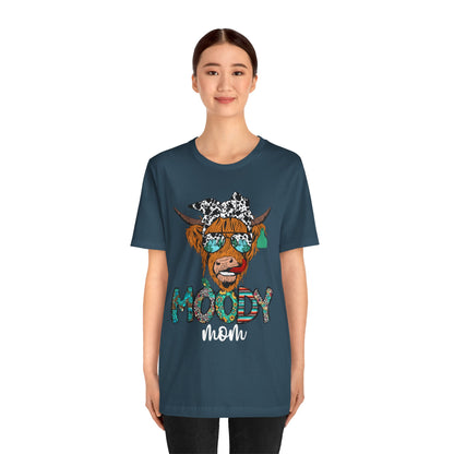 Western Moody Mom Shirt – Highland Cow Sunglasses Country Life Ranch Vibe Tee